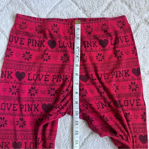 Victoria's Secret Pink | Thermal "Love Pink" Waffle Pajama Bottoms | Size Small - Picture 8 of 8